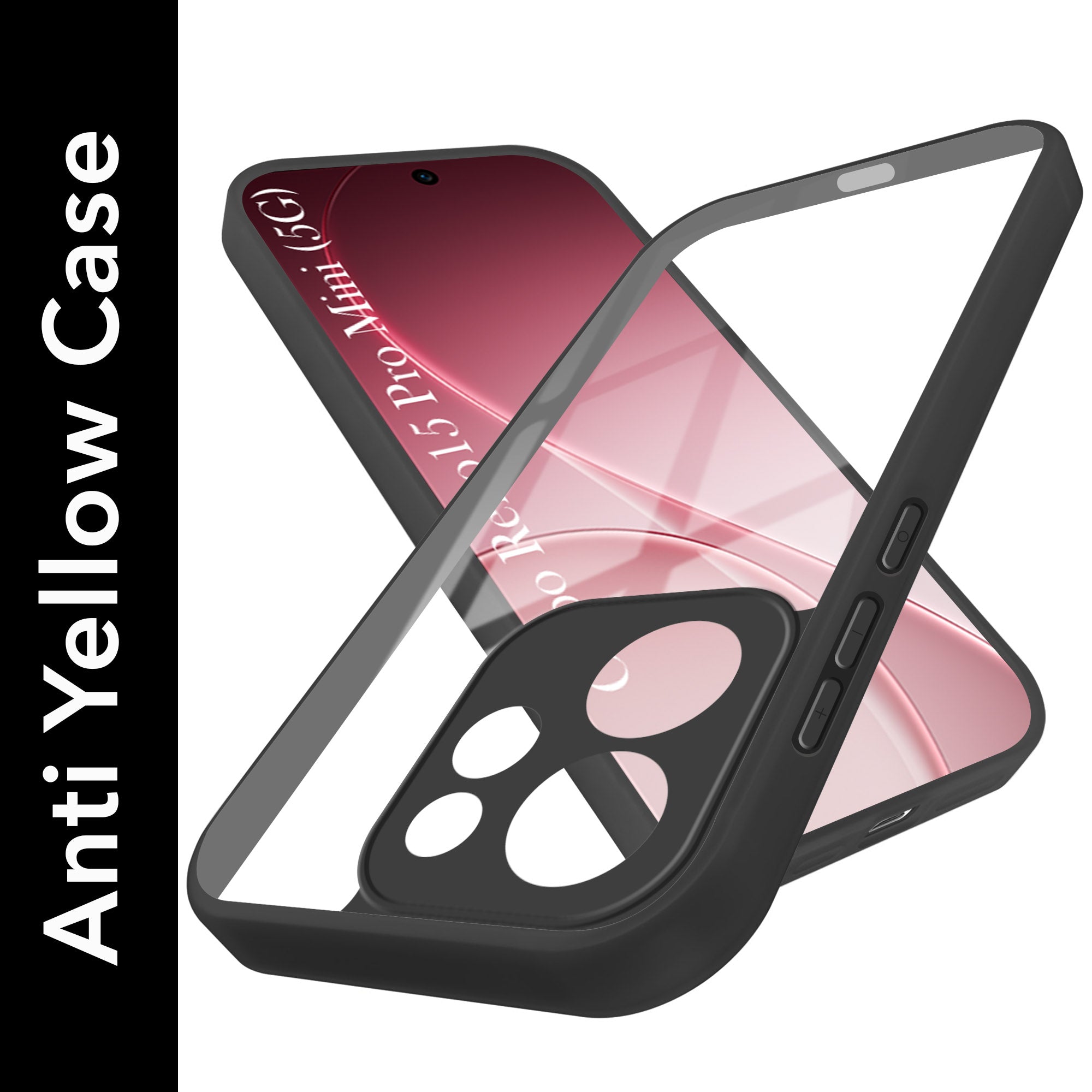 For Oppo Reno15 Pro Mini 5G | Oppo Reno 15 Pro Mini 5G Back Cover Case Ultra-Hybrid (Lifetime Anti Yellow | Anti Scratch | Crystal Clear Shockproof)