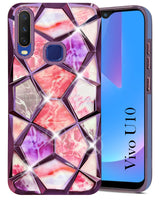 For Vivo U10 Back Cover Case (Dual Design Glitter Sparkle and Detachable Diamond Print Case | Soft and Flexible)