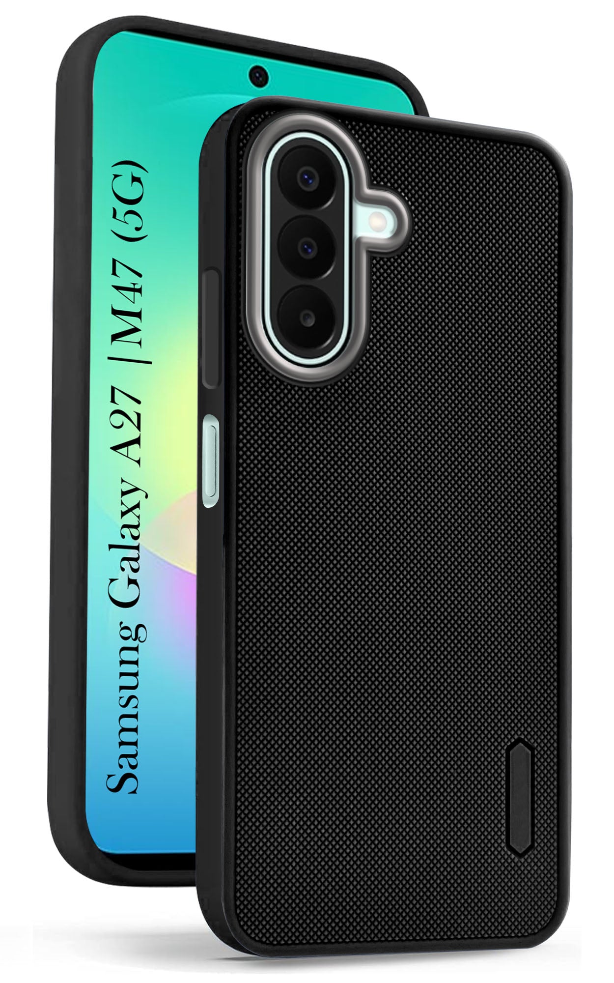 For Samsung Galaxy A27 | Samsung M47 5G Back Cover Case Rubberised (Textured Grip Design| Micro-Fiber Cloth Inside | Slim and Light Weight | Soft Touch and Feel)