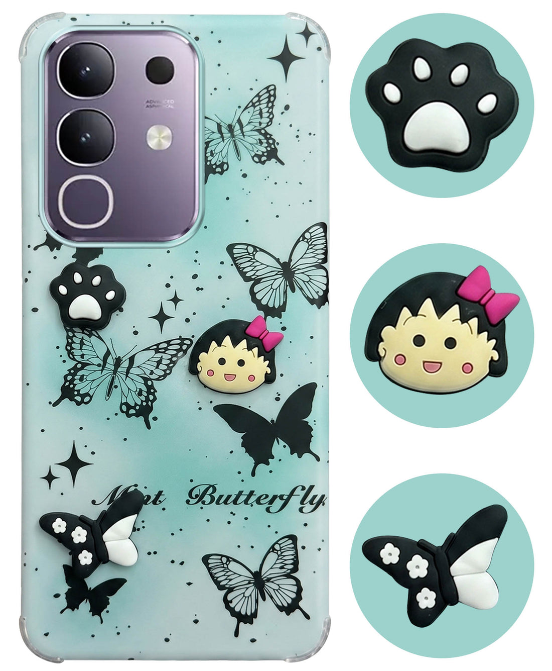 For Vivo T4x | Vivo Y31 Pro Back Cover Case (3D Cute Cartoons | Hard Back Side Soft | Matte Premium Finish | HD Printing)