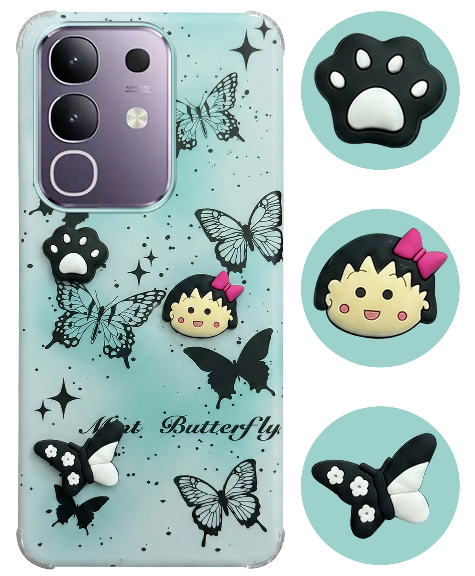 For Vivo T4x | Vivo Y31 Pro Back Cover Case (3D Cute Cartoons | Hard Back Side Soft | Matte Premium Finish | HD Printing)