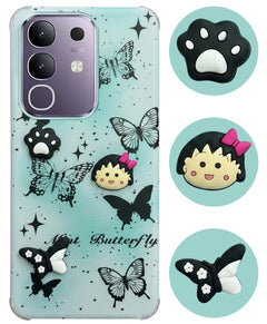 For Vivo T4x | Vivo Y31 Pro Back Cover Case (3D Cute Cartoons | Hard Back Side Soft | Matte Premium Finish | HD Printing)