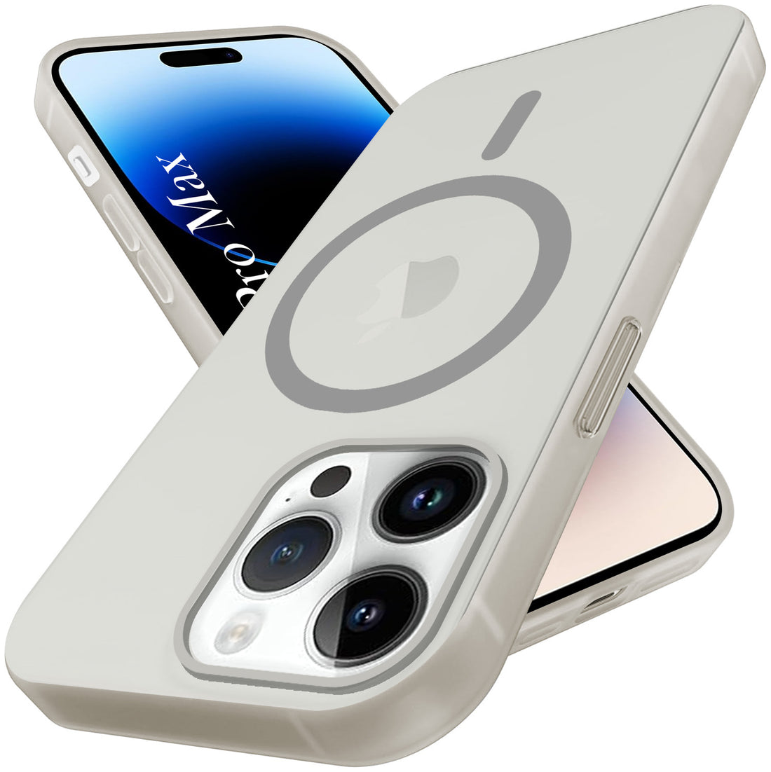 For Apple iPhone 14 Pro Max Back Cover Case (Frosted Matte Feel | MagSafe Compatible Wireless Charging | Polycarbonate Material)