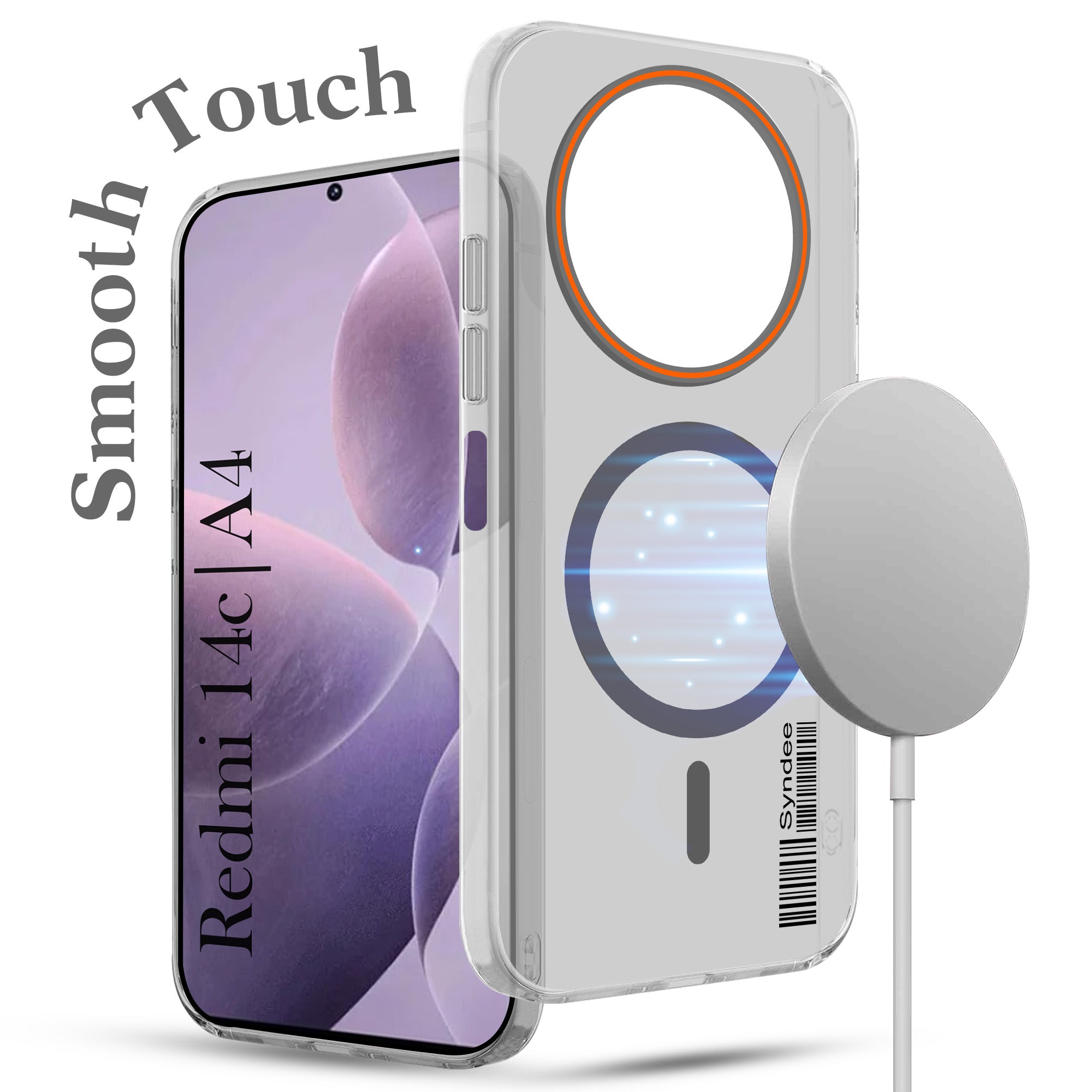 For Redmi A4 5G | Xiaomi Redmi 14C Back Cover Case (Soft Touch | Camera Bump Protection | MagSafe Compatible | Matte Finish)