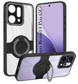 For Oppo Reno14 Pro 5G | Oppo Reno 14 Pro 5G Back Cover Case with stand (Built-in Ring Holder Kickstand | Lifetime Anti Yellow | Camera Protection)