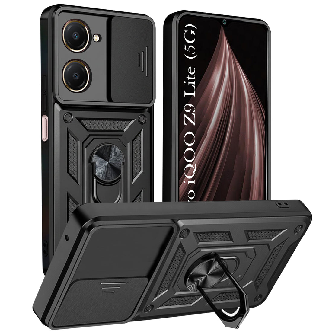 For Vivo iQOO Z9 Lite 5G Back Cover Case (Hybrid Dual Armor Polycarbonate)