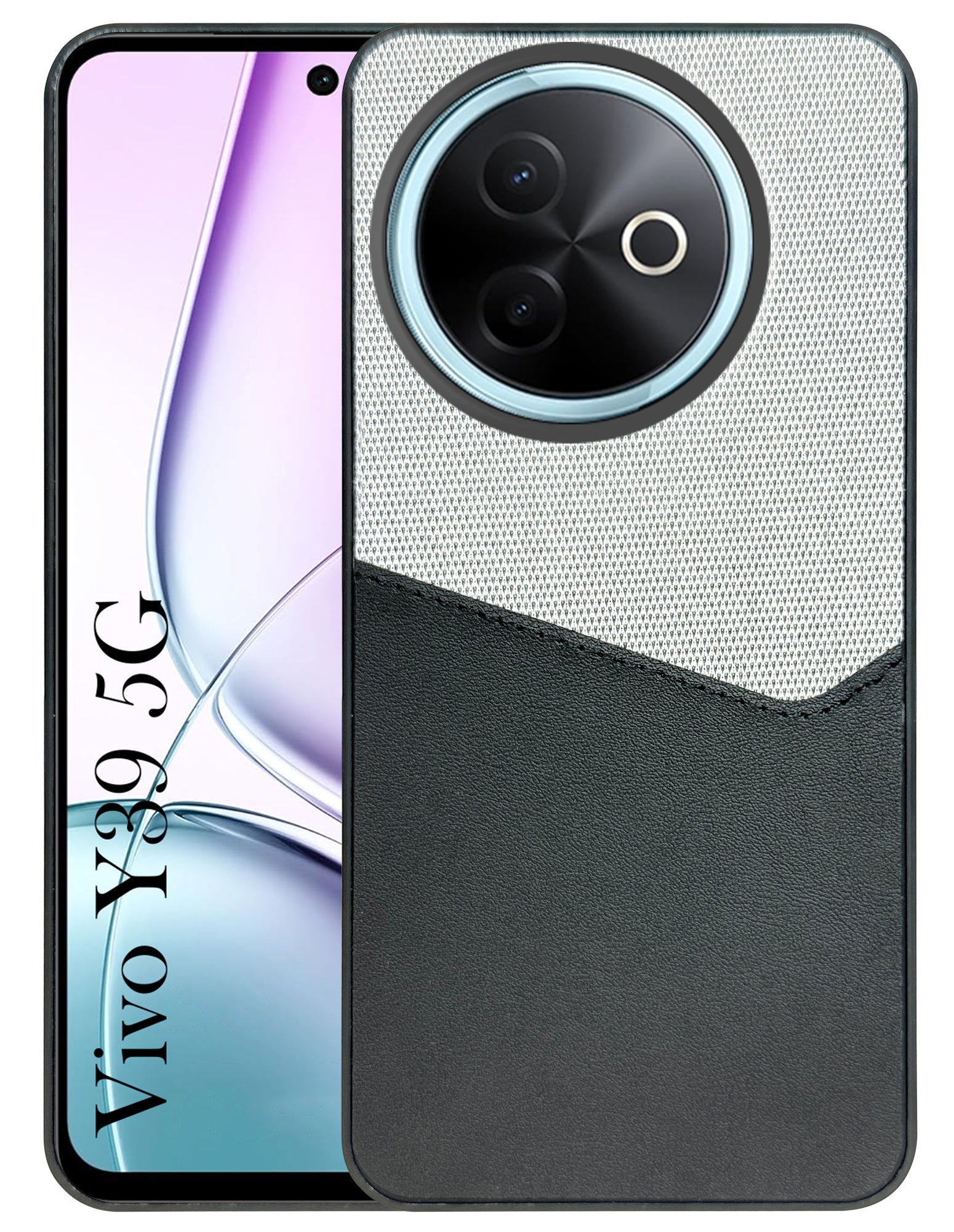 For Vivo Y39 Back Cover Case (Dual PU Leather Stitch | Professional Minimalist | Soft and Flexible)