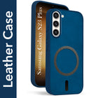 For Samsung Galaxy S23 Plus 5G Back Cover Case Leather Finish (MagSafe Compatible Wireless Charging | Soft Touch | Camera Bump Protection)