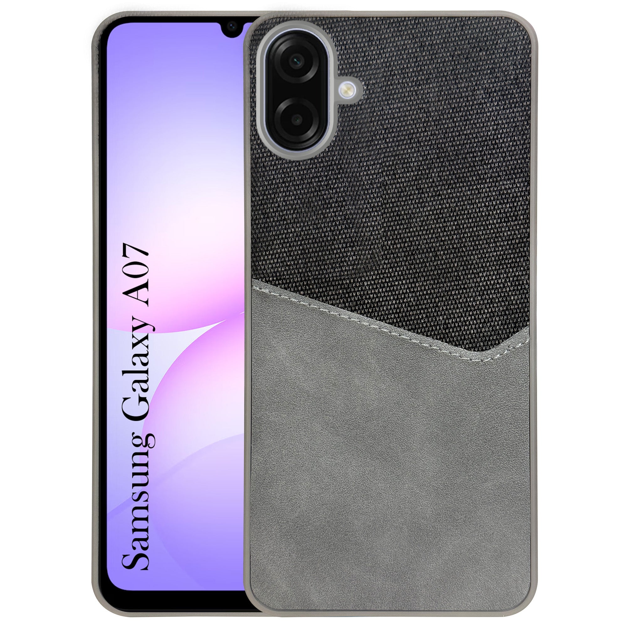 For Samsung Galaxy A07 5G Back Cover Case (Dual PU Leather Stitch | Professional Minimalist | Soft and Flexible)