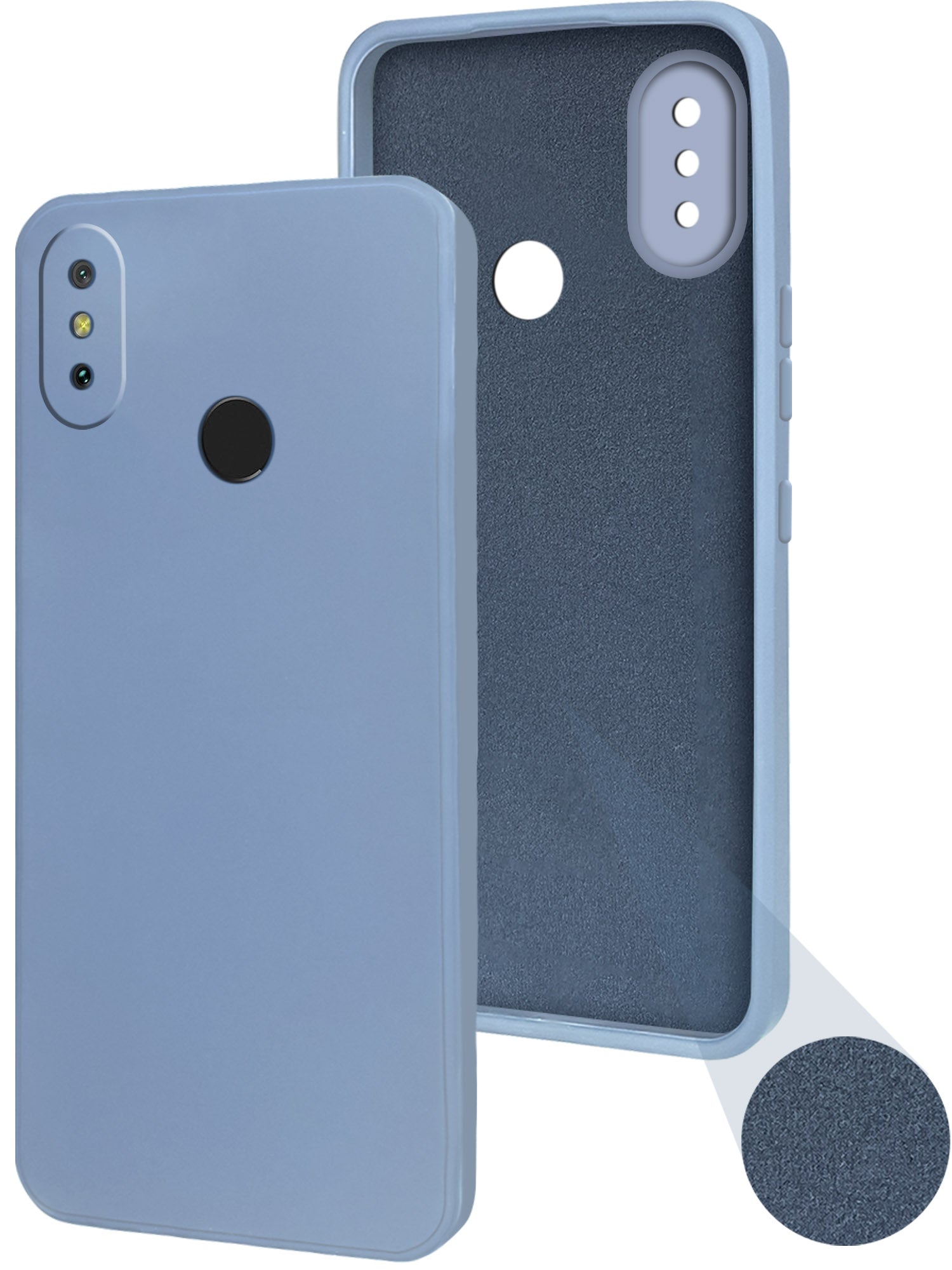 For Xiaomi Mi Redmi Note 6 Pro Back Cover Case (Inside Fiber Cloth | Smooth Matte Finish | Elegant Professional Look)