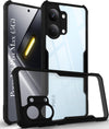 For Poco X8 Pro Max 5G Back Cover Case Hybrid (Shockproof with Polycarbonate Clear Panel | Professional Black)