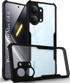 For Poco X8 Pro Max 5G Back Cover Case Hybrid (Shockproof with Polycarbonate Clear Panel | Professional Black)