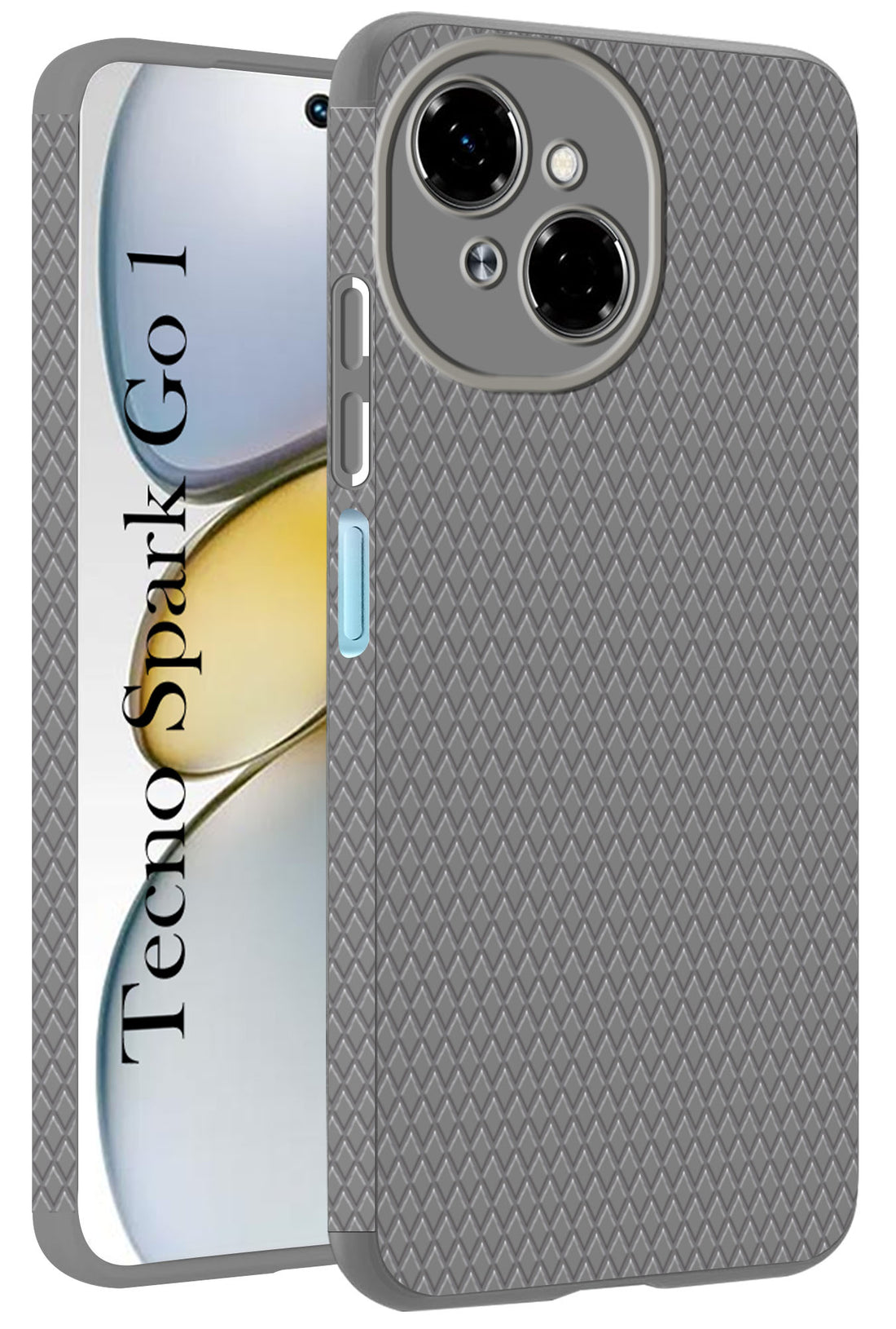 For Tecno Spark Go 1 Back Cover Case (Camera Protection | Side Grip Texture | Soft and Flexible)