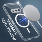 For Nothing Phone 3A 5G Back Cover Case Lifetime Anti-Yellow MagSafe Compatible Clear (Sleek Hard Crystal | Shockproof and Camera Protection)