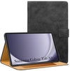 For Samsung Galaxy Tab A9 8.7 Inch SM-X110/X115 Flip Cover Folio Cover (PU Matte Leather | Multi-Angle Smart Stand | Card Storage Slots | Silicone Back Pouch)