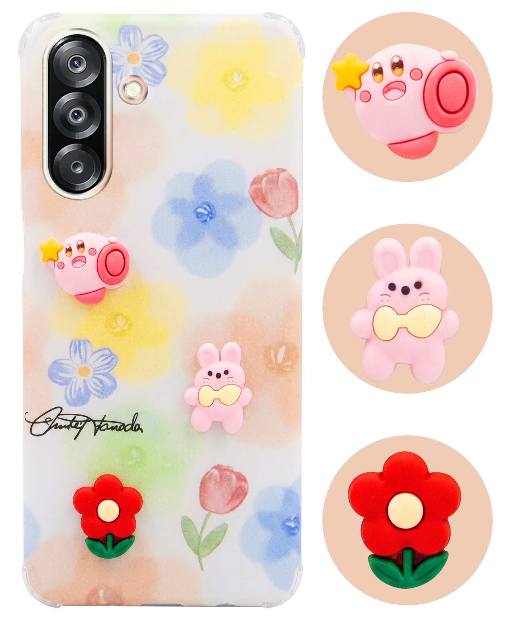 For Samsung Galaxy A26 5G Back Cover Case (3D Cute Cartoons | Hard Back Side Soft | Matte Premium Finish | HD Printing)