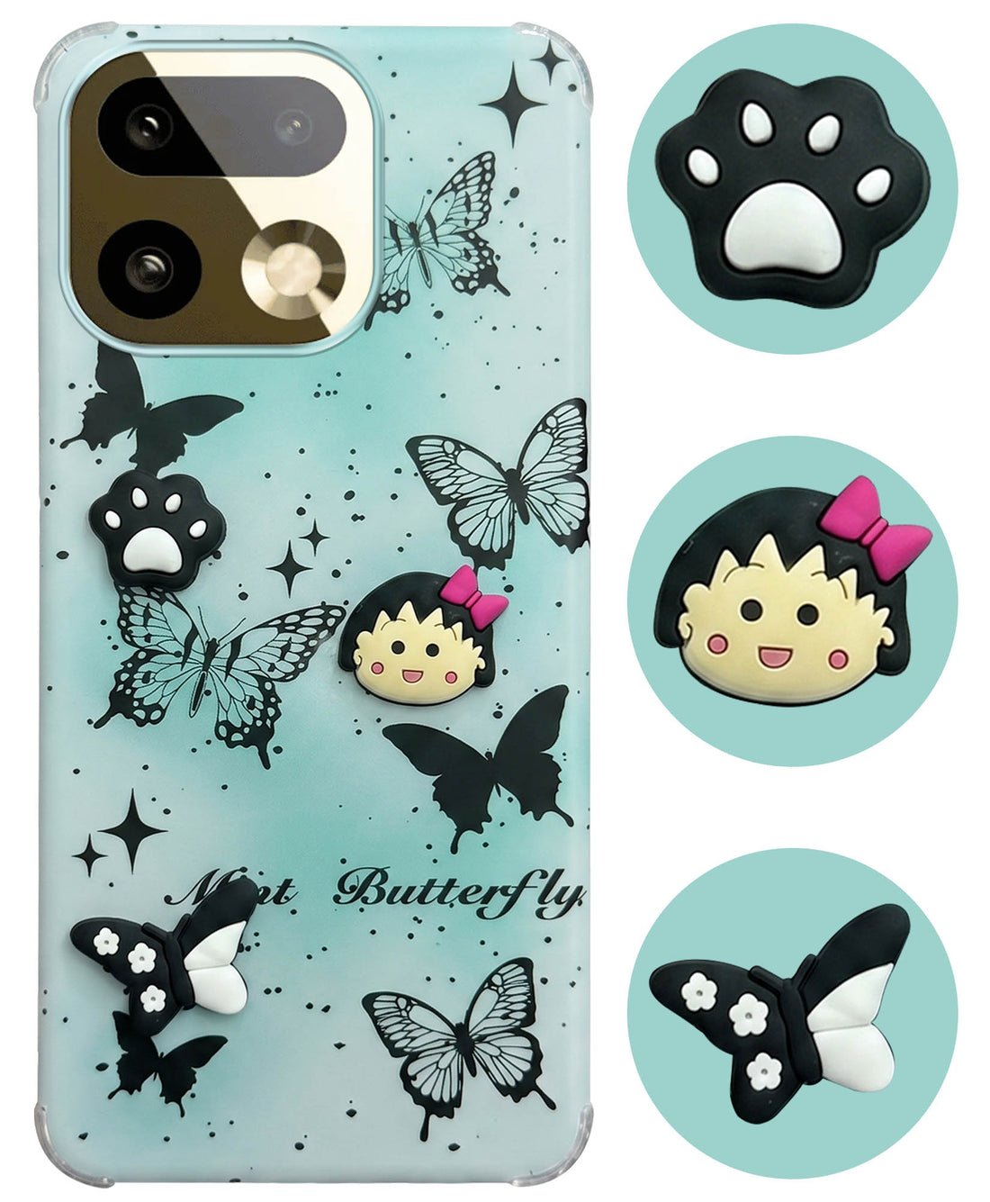 For Realme 16 Pro Plus 5G Back Cover Case (3D Cute Cartoons | Hard Back Side Soft | Matte Premium Finish | HD Printing)