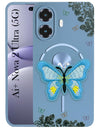 For Ai+ Nova 2 Ultra 5G Back Cover Case (Soft Butterfly Embroidery | Women Teen Girls | Camera Protection| Matte Silicone)