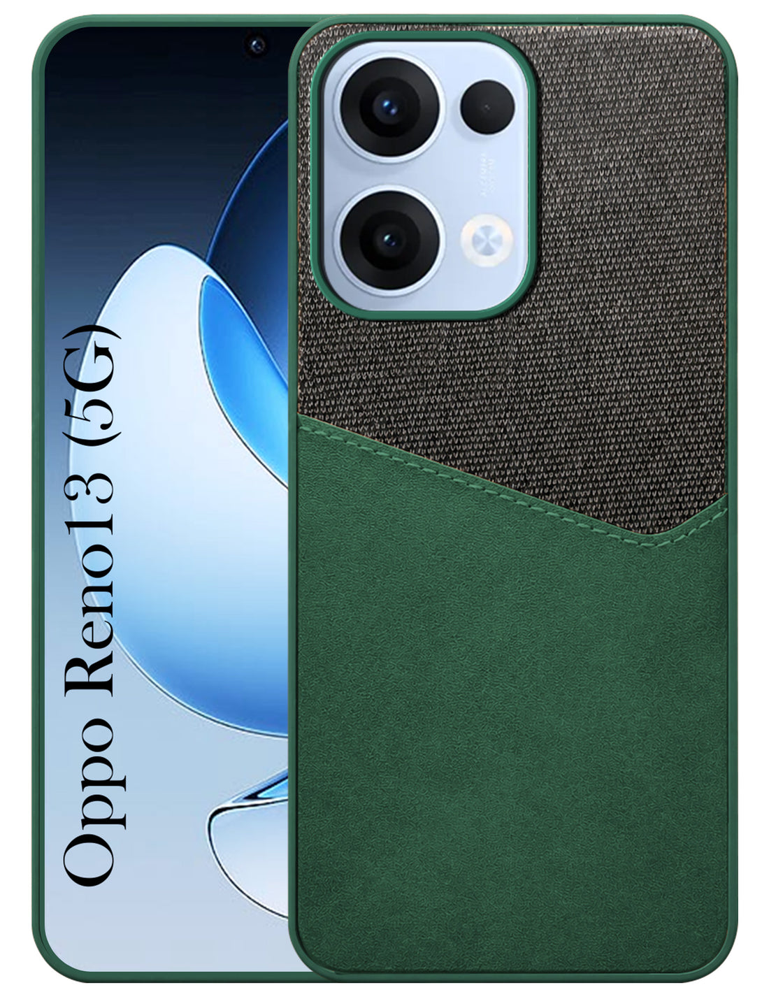 For Oppo Reno13 | Oppo Reno 13 Back Cover Case (Dual PU Leather Stitch | Professional Minimalist | Soft and Flexible)
