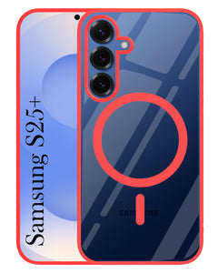 For Samsung Galaxy S25 Plus Back Cover Case (MagSafe Compatible Wireless Charging | Hybrid Camera Bump Protection | Shockproof Polycarbonate Material)