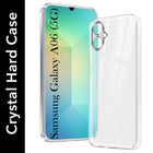 For Samsung Galaxy A06 Back Cover Case (Hybrid Crystal panel with Side Soft PU | Camera Protection | HD Clear Shockproof)