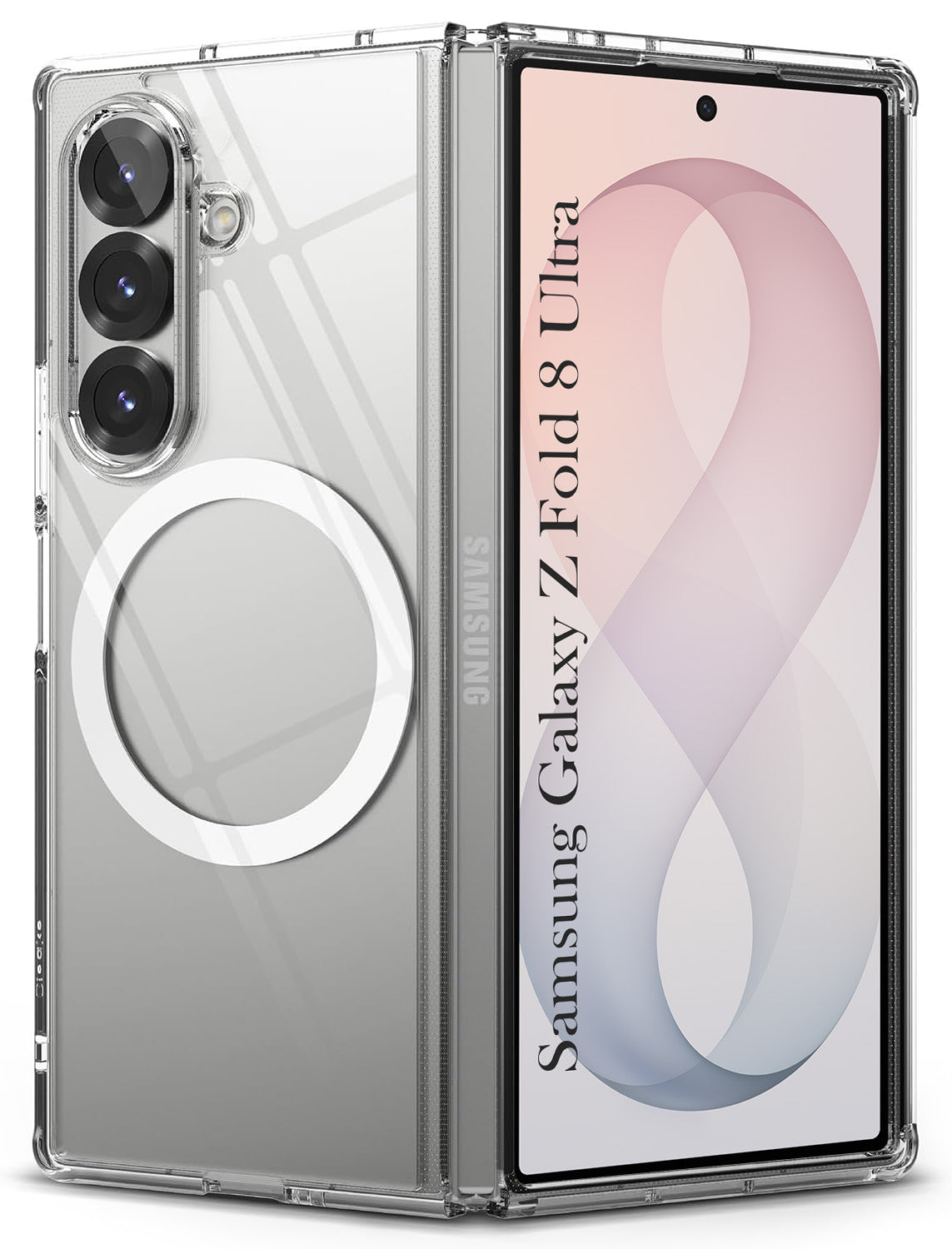 For Samsung Galaxy Z Fold 8 Ultra Back Cover Case Crystal Clear Lifetime Anti-Yellow (Magnetic Charging Support | Sleek Crystal Clear)