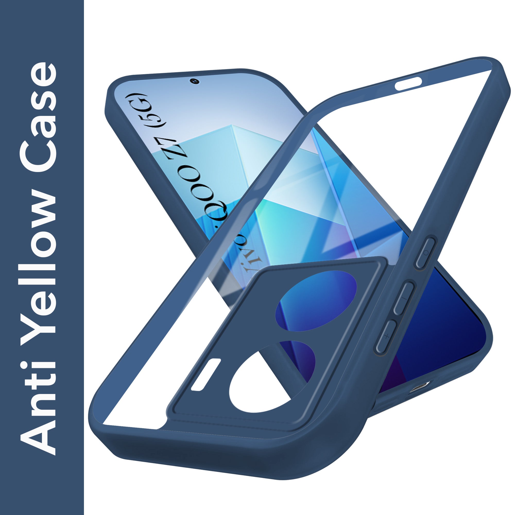 For Vivo iQOO Z7  Back Cover Case Ultra-Hybrid (Lifetime Anti Yellow | Anti Scratch | Crystal Clear Shockproof)