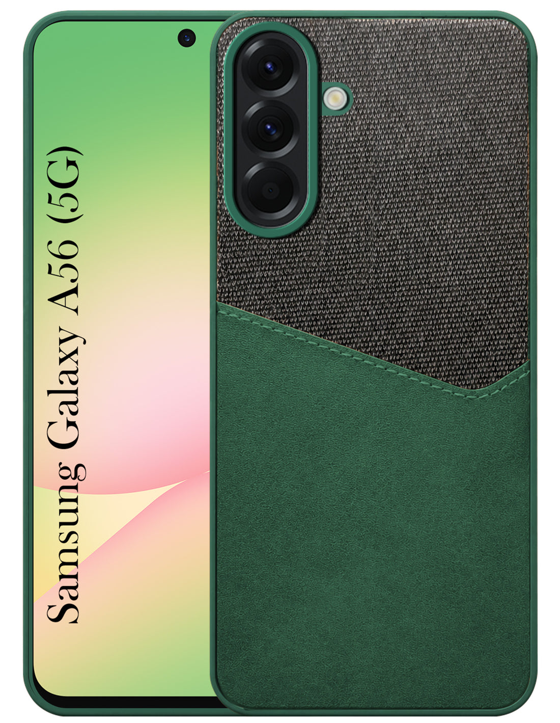 For Samsung Galaxy A56 Back Cover Case (Dual PU Leather Stitch | Professional Minimalist | Soft and Flexible)