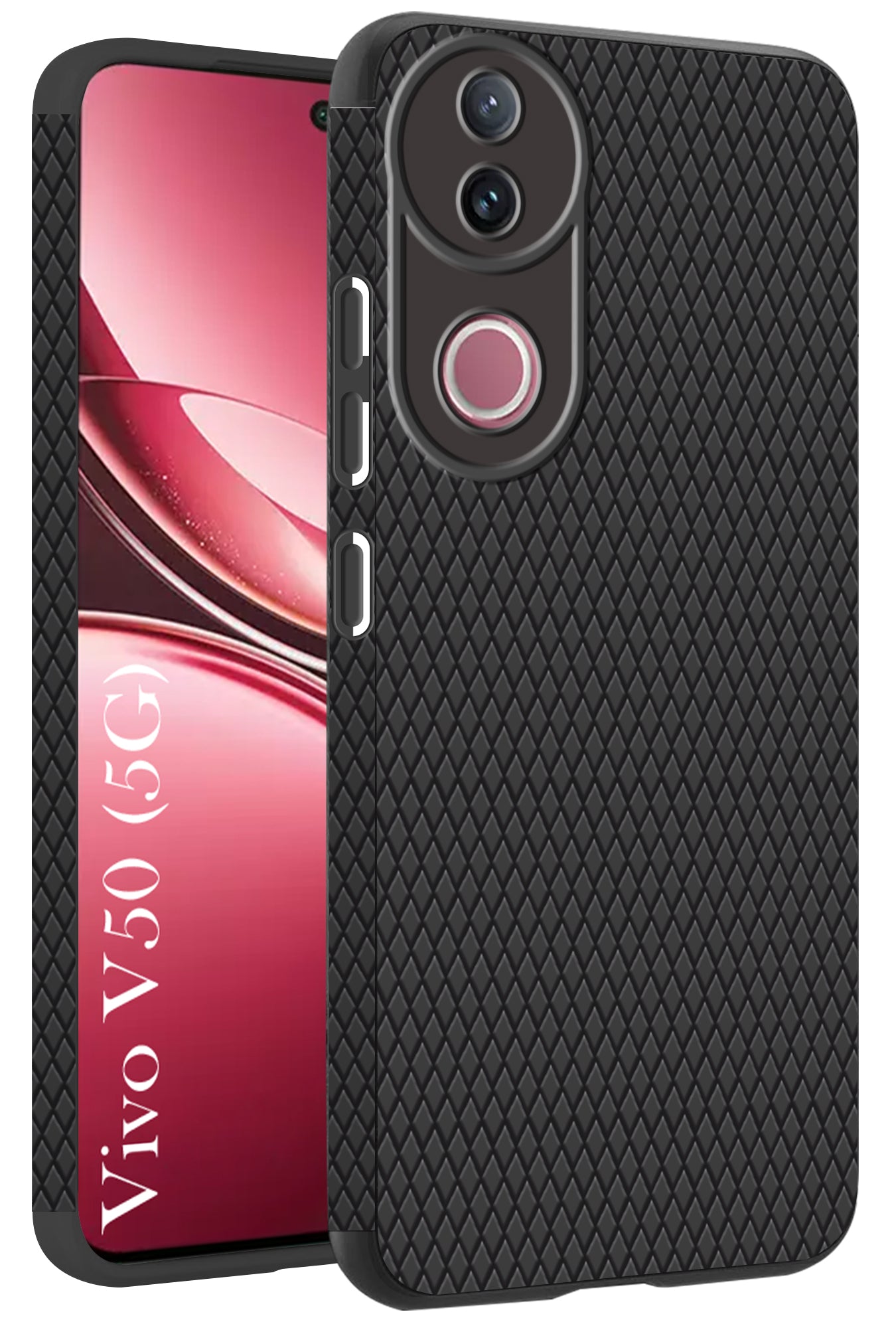 For Vivo V50 | Vivo V50e Back Cover Case (Liquid Silicone | Side Grip | Camera Protection)