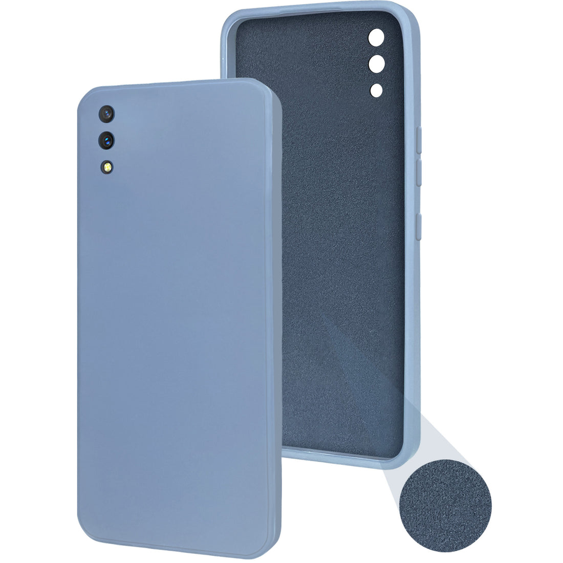 For Vivo V11 Pro Back Cover Case (Matte Finish Silicone with Inside Fiber Cloth)