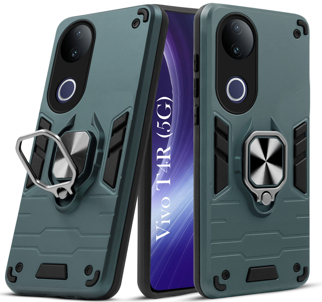 For Vivo T4R Back Cover Case (Shockproof Polycarbonate Dual Layer Hybrid Armor)