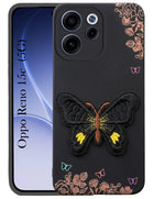 For Oppo Reno 15c Back Cover Case (Soft Butterfly Embroidery | Women Teen Girls | Camera Protection| Matte Silicone)