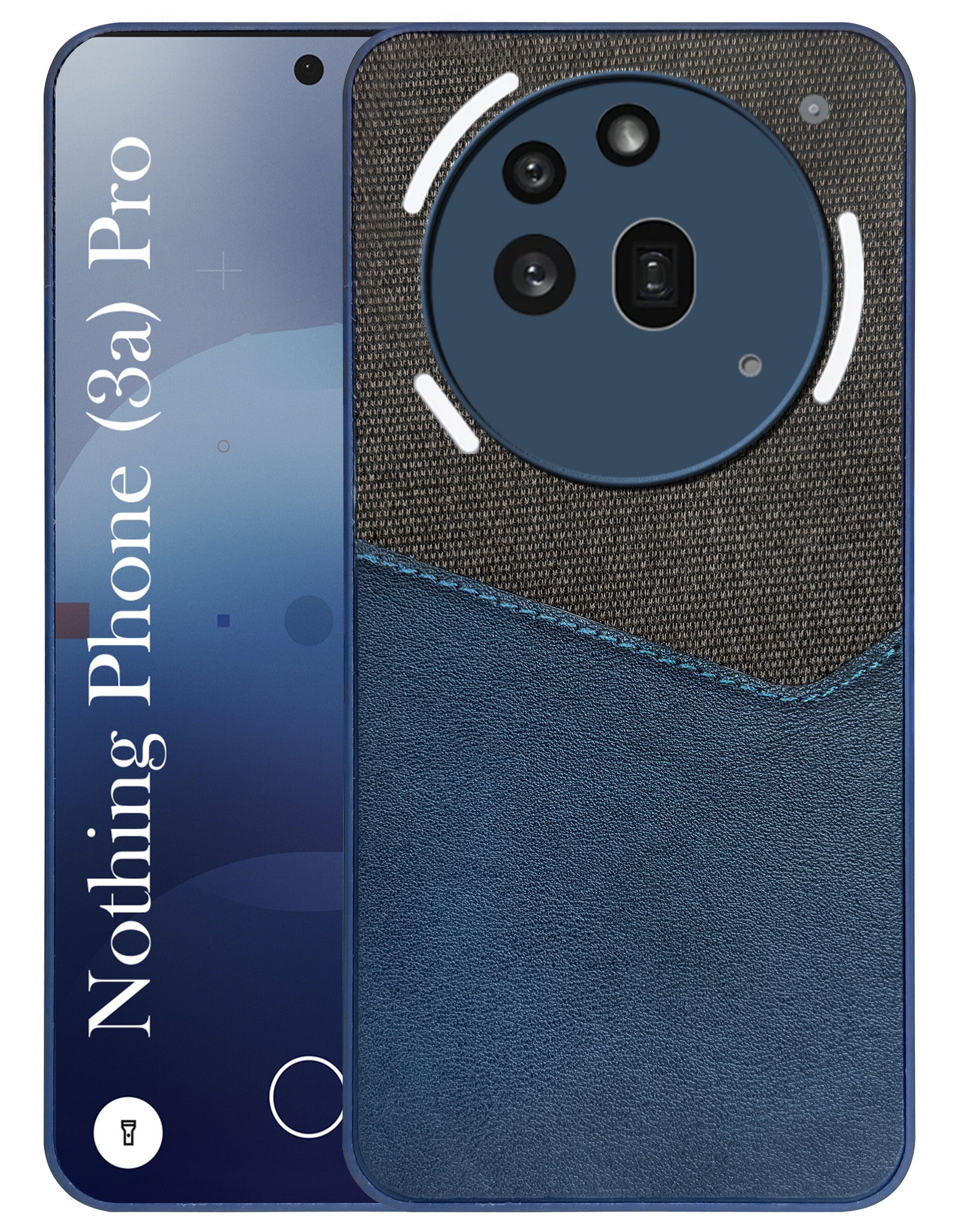 For Nothing Phone 3A Pro 5G Back Cover Case  (Dual PU Leather Stitch | Professional Minimalist | Soft and Flexible)