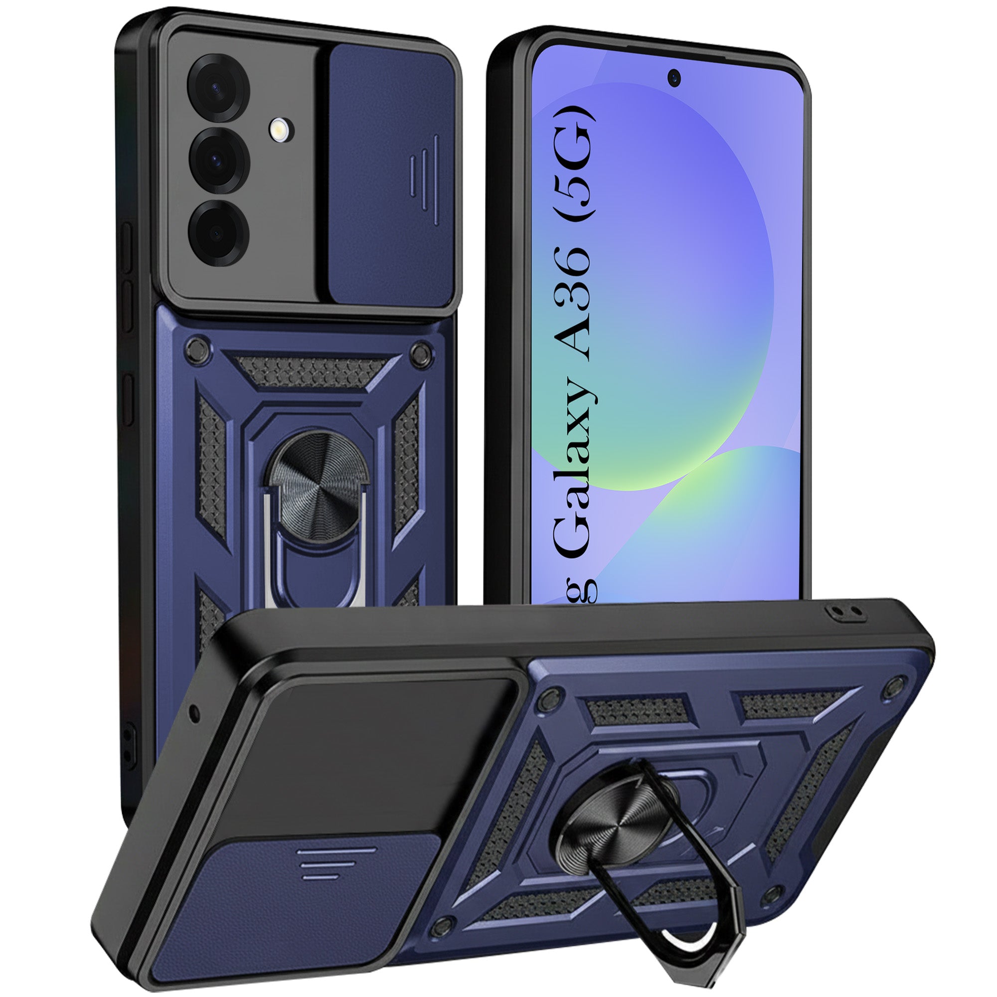 For Samsung Galaxy A36 5G Back Cover Case (Hybrid Dual Armor Polycarbonate)