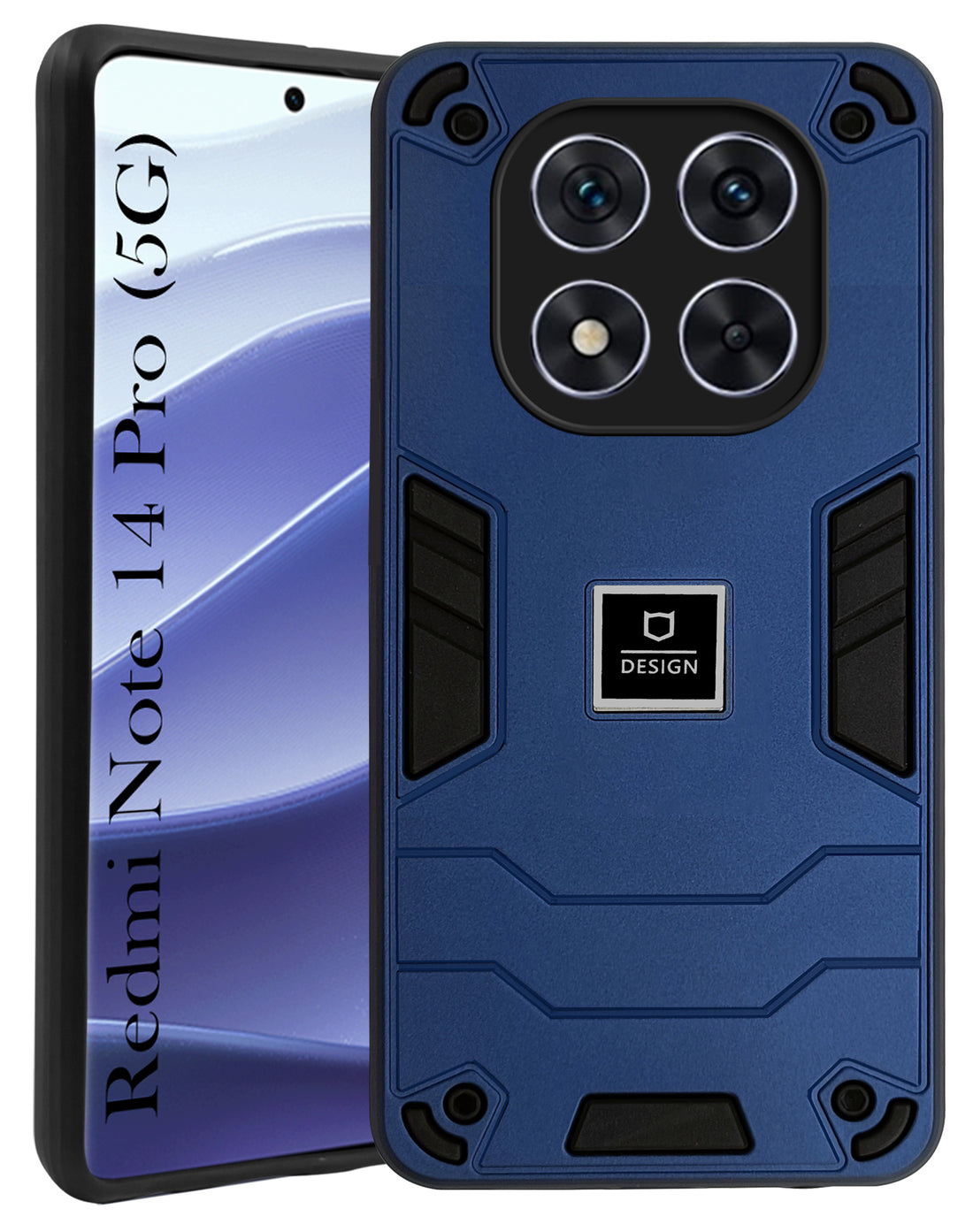 For Redmi Note 14 Pro Back Cover Case (Lightweight Hybrid Shockproof Polycarbonate)