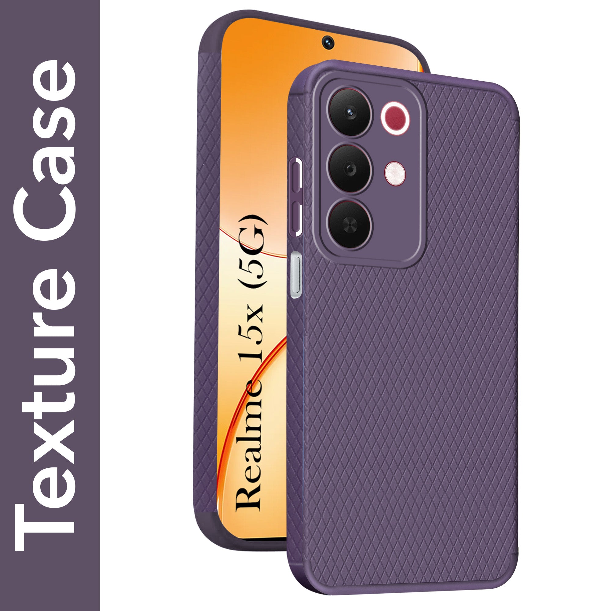 For Realme 15X Back Cover Case Liquid Silicone (Camera Protection | Side Grip Texture | Soft and Flexible)