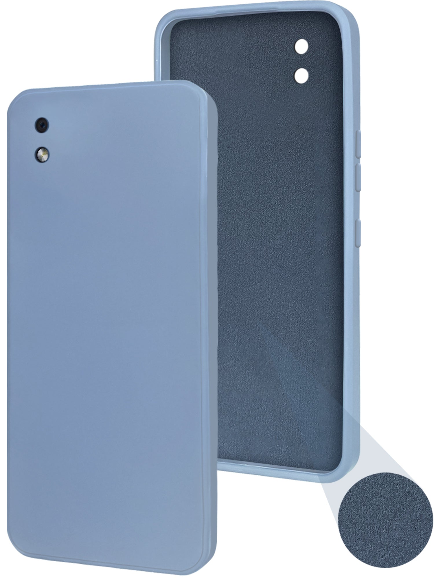 For Samsung Galaxy M01 Core Back Cover Case ( Matte Finish Silicone with Inside Fiber cloth)