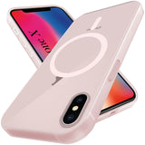 For Apple iPhone X Back Cover Case (Frosted Matte Feel | MagSafe Compatible Wireless Charging | Polycarbonate Material)
