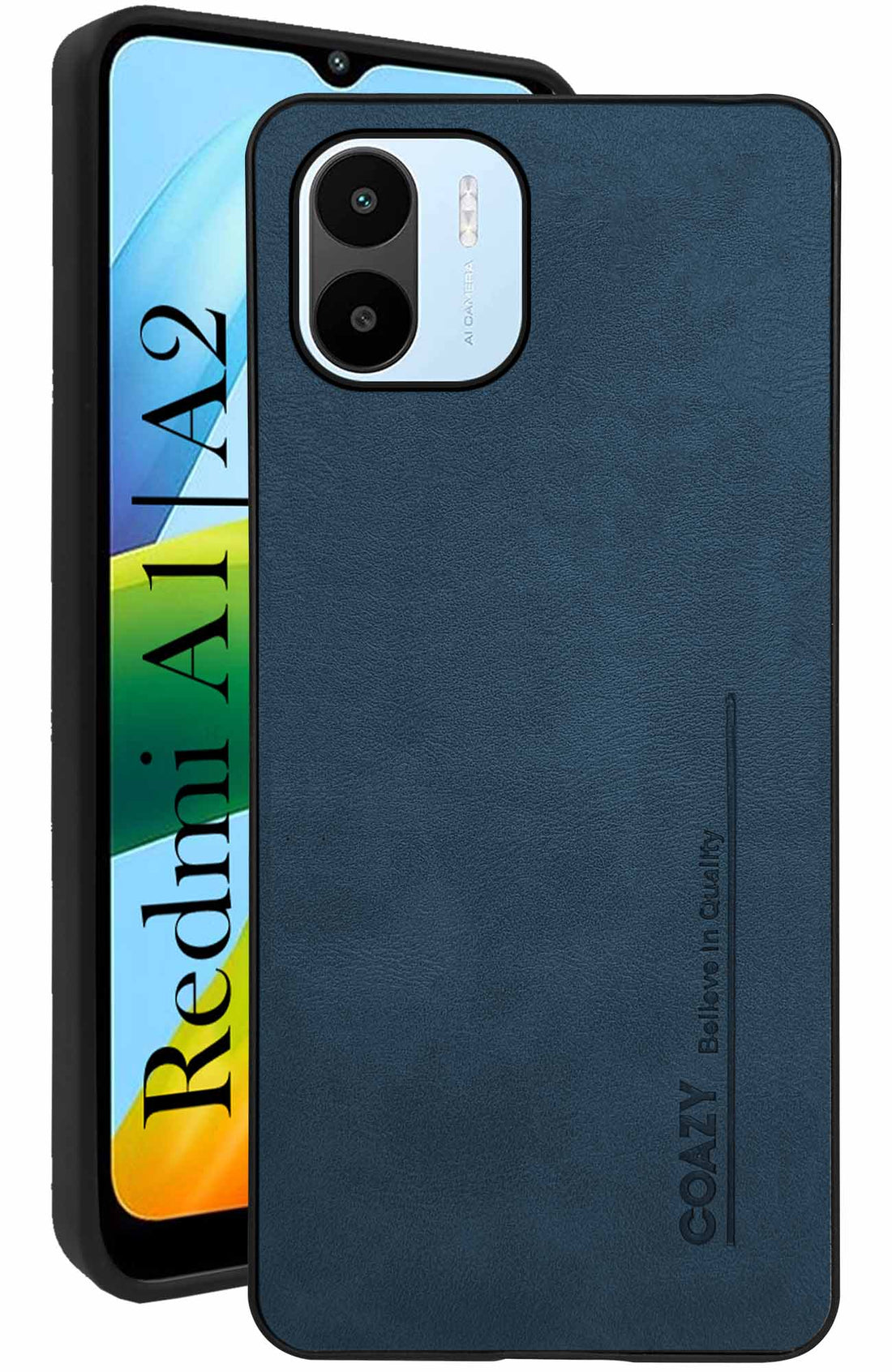 For Xiaomi Redmi A1 | Redmi A2  Back Cover Case (Professional Vegan Leather | Camera Protection | Slim & Soft)