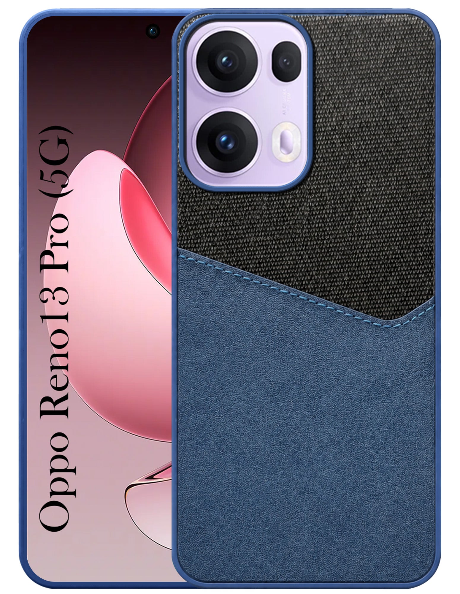 For Oppo Reno13 Pro 5G | Oppo Reno 13 Pro 5G Back Cover Case (Dual PU Leather Stitch | Professional Minimalist | Soft and Flexible)