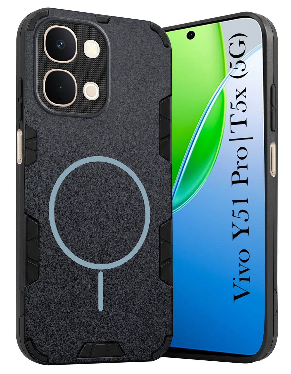 For Vivo Y51 Pro 5G | Vivo T5x Back Cover Case (Slim Hybrid Armor | Shockproof Camera Protection | Rugged Dual Layer)