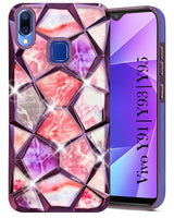 For Vivo Y91 | Vivo Y93 | Vivo Y95 Back Cover Case (Dual Design Glitter Sparkle and Detachable Diamond Print Case | Soft and Flexible)