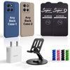 Complete Mobile Care Kit (Get Any 2 Cases+2 Tempered Glass+25W Charger Adapter+Metallic Mobile Stand+Cable Protector)