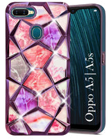 For Oppo A5 | Oppo A5s Back Cover Case (Dual Design Glitter Sparkle and Detachable Diamond Print Case | Soft and Flexible)