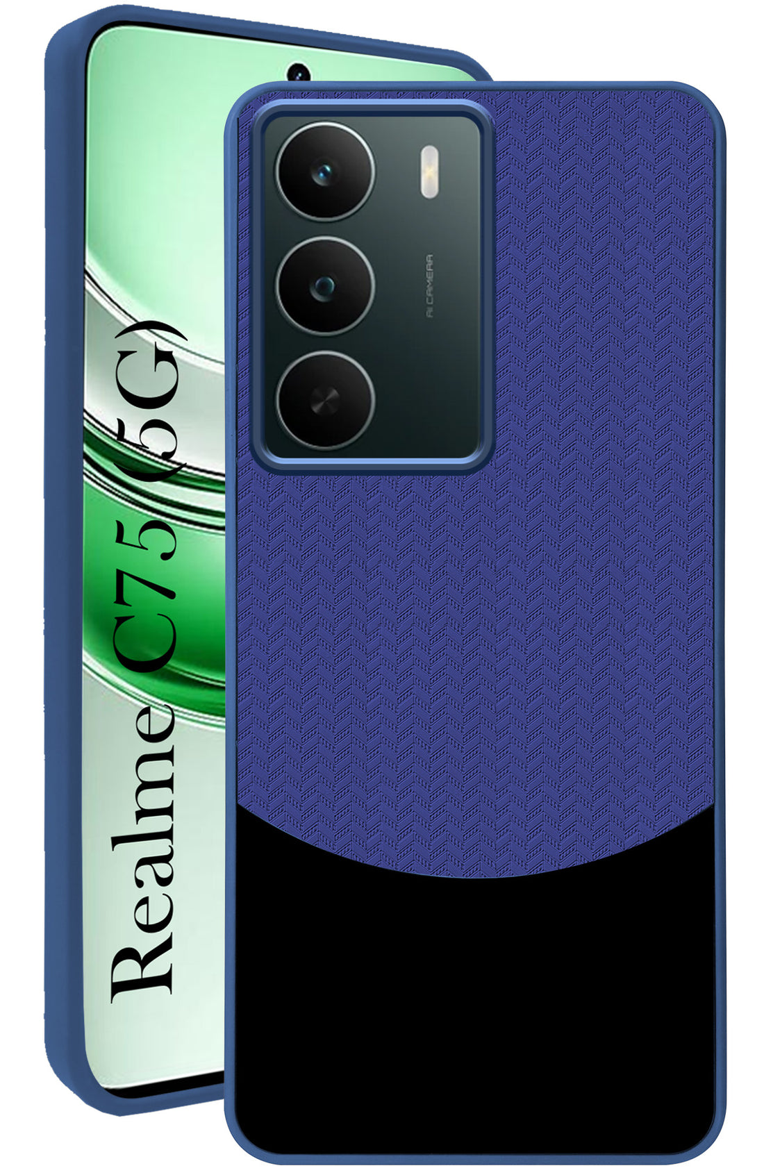 For Realme C75 5G Back Cover Case (Elegant PU Leather Finish | Premium Minimalist Professional | Camera Protection Bump)