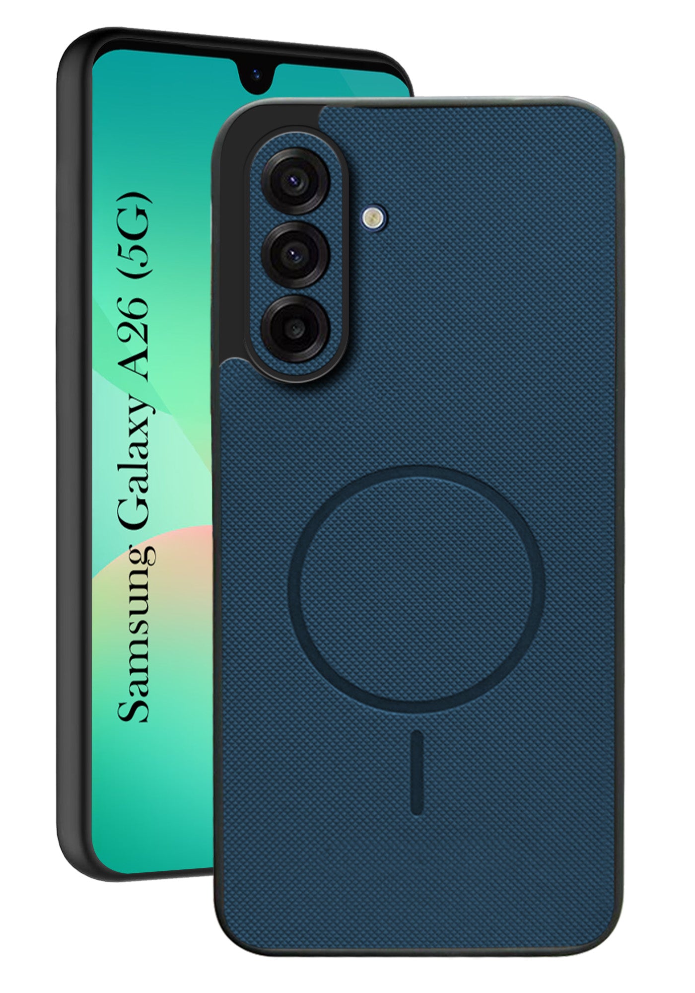 For Samsung Galaxy A26 5G Back Cover Case PU Leather (Texture Grip Design | Professional Minimalist | Camera Protection | Soft and Flexible)