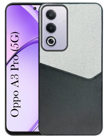 For Oppo A3 Pro 5G Back Cover Case (Dual PU Leather Stitch | Professional Minimalist | Soft and Flexible)