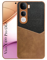 For Vivo Y400 Pro Back Cover Case (Dual PU Leather Stitch | Professional Minimalist | Soft and Flexible)