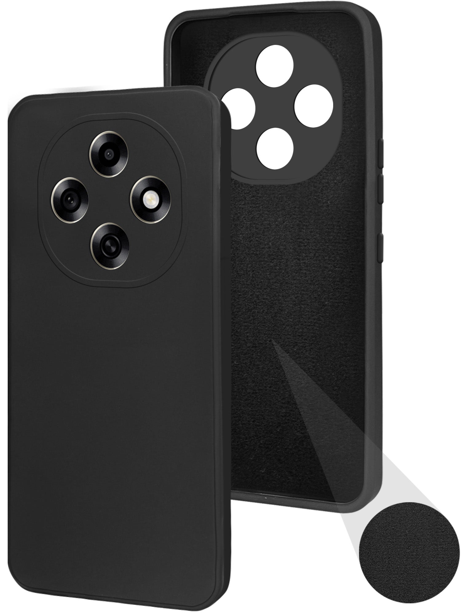 For Oppo F31 Pro Back Cover Case (Matte Finish Silicone with Inside Fiber Cloth)