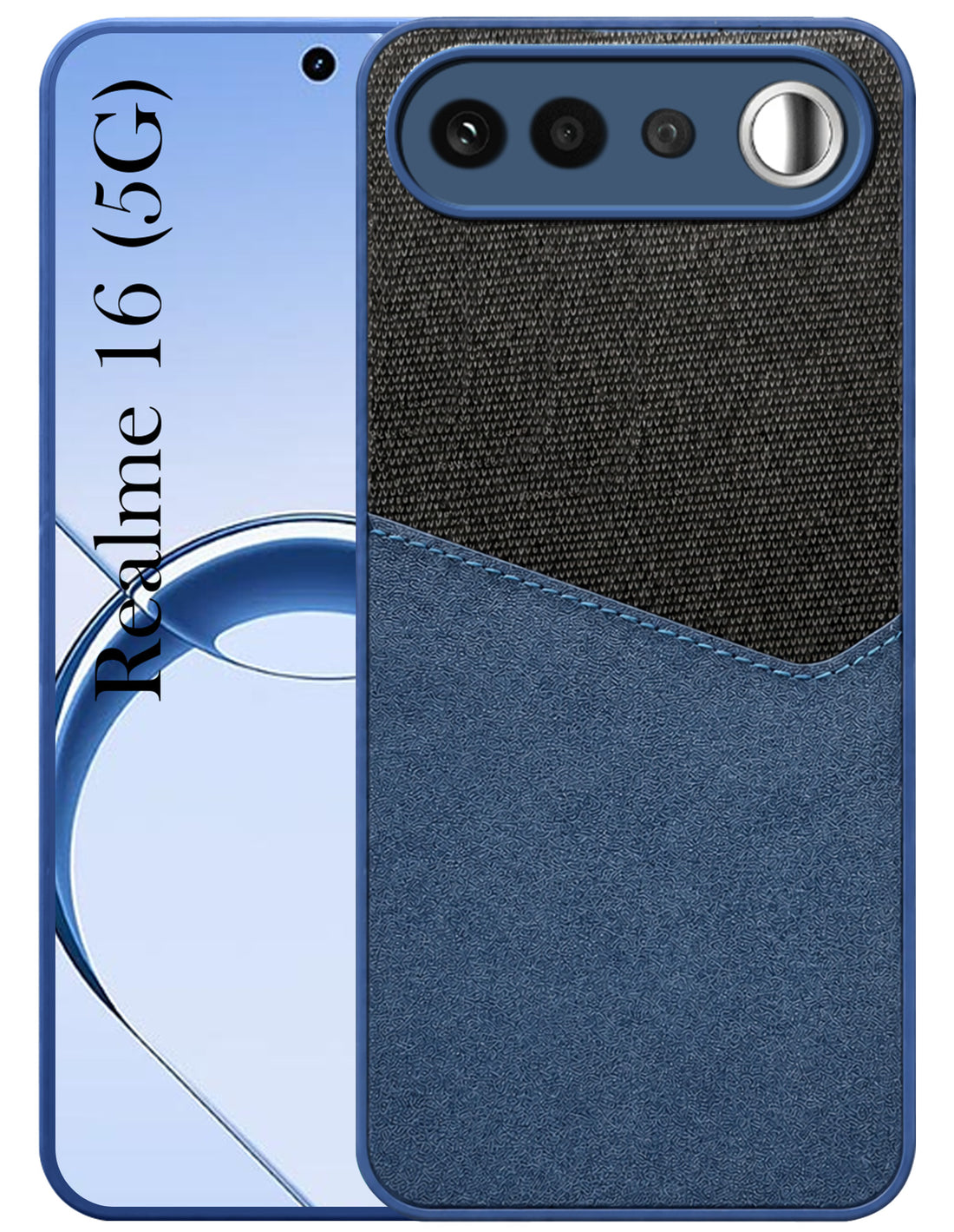 For Realme 16 Back Cover Case (Dual PU Leather Stitch | Professional Minimalist | Soft and Flexible)